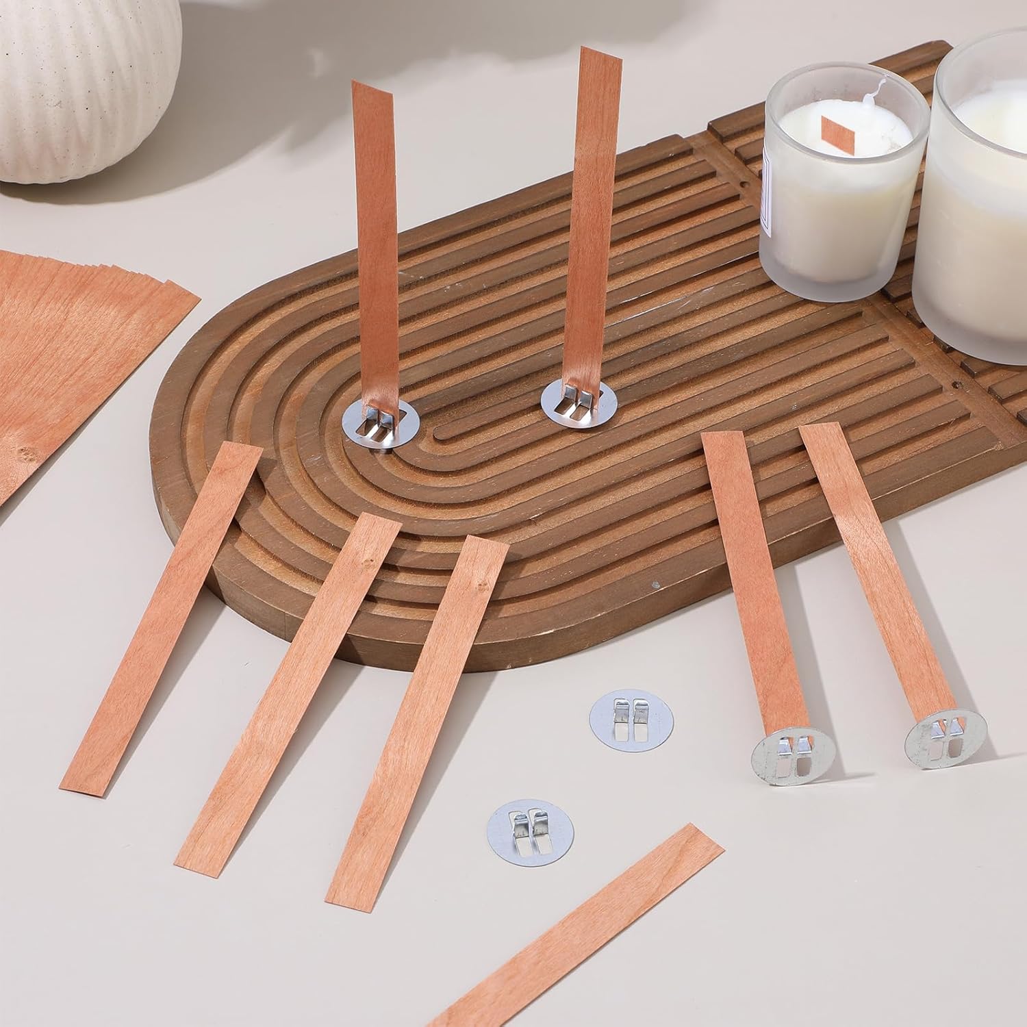 Candle Making Wicks - 60 mèches en bois pour la