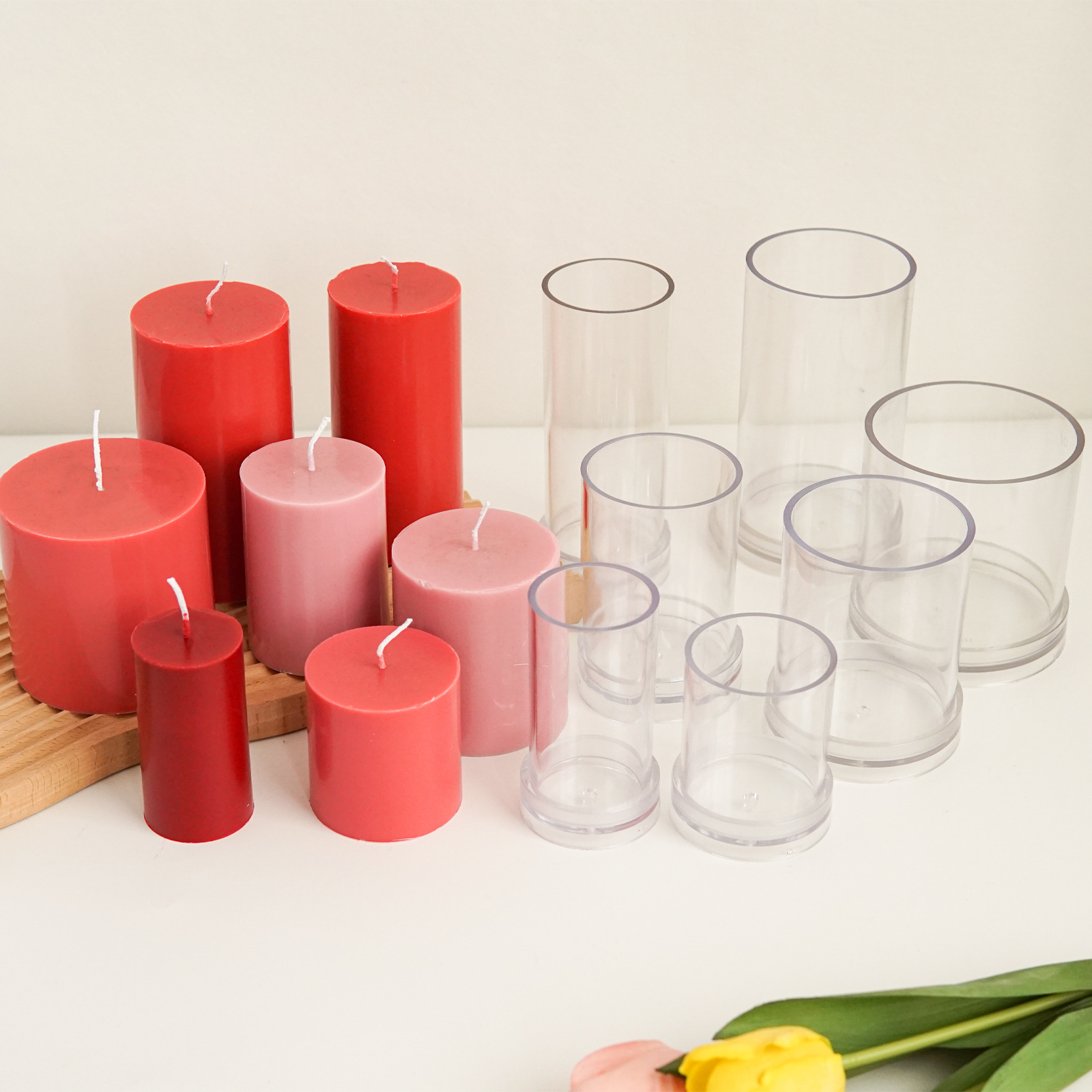 Candle Making Kits - Divers moules à bougies cylindriques 3D