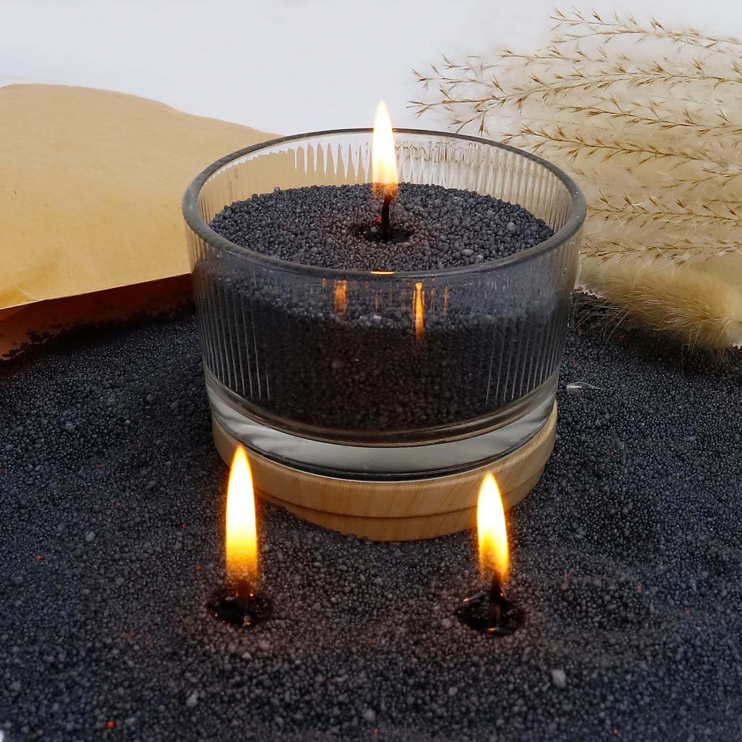 Candle Making Wicks - Sable noir pour bougies avec mèche,