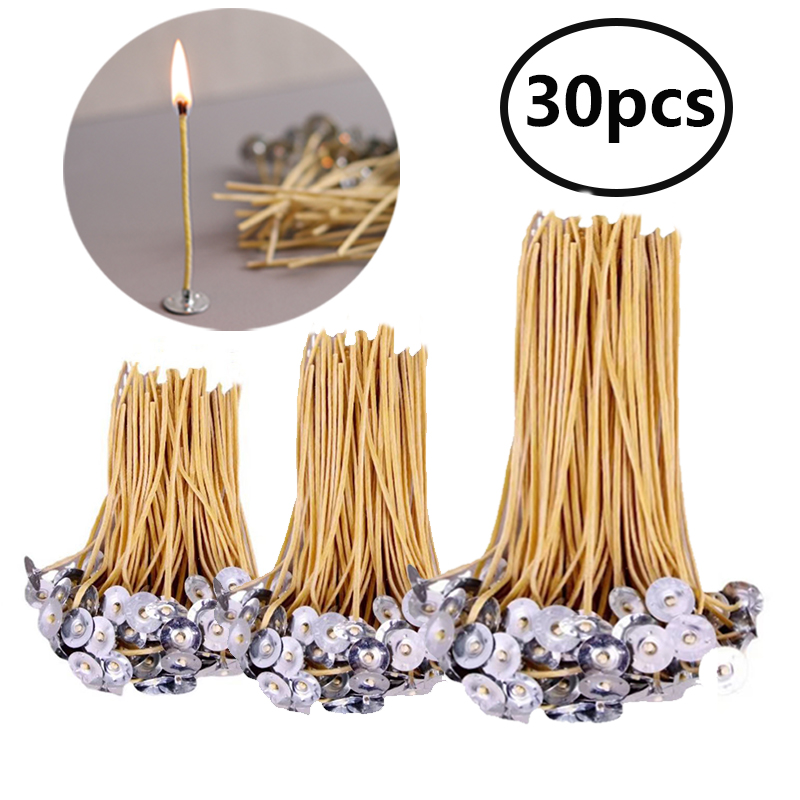 Candle Making Wicks - Mèches de cire d'abeille 9-20cm, 30