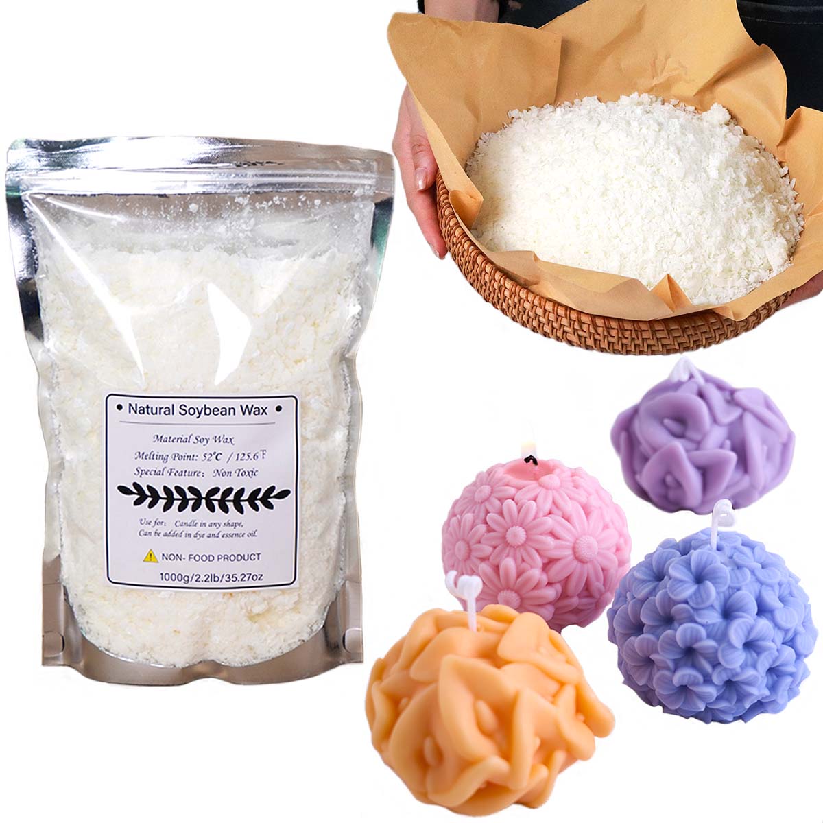 Flocons de cire de soja nature - Candle Making Los Angeles avis et prix