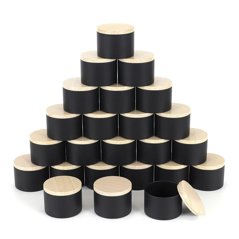 Pots de bougies noirs de 4oz,  - Candle Making Jars With Lids avis et prix