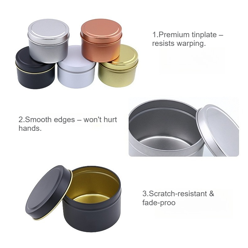 Boîtes rondes en aluminium pou - Candle Making Jars With Lids avis et prix