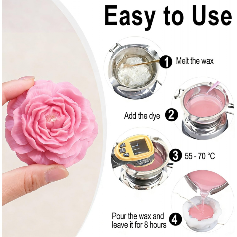 Ensemble de moules à bougies 5 - Candle Making Kits avis et prix