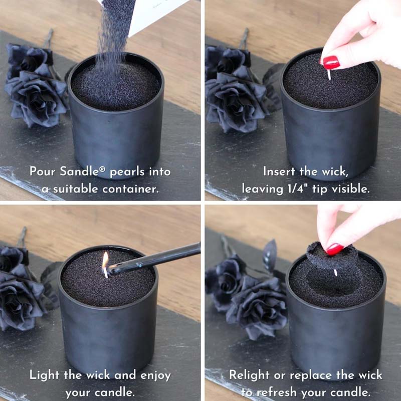 Sable noir pour bougies avec m - Candle Making Wicks avis et prix