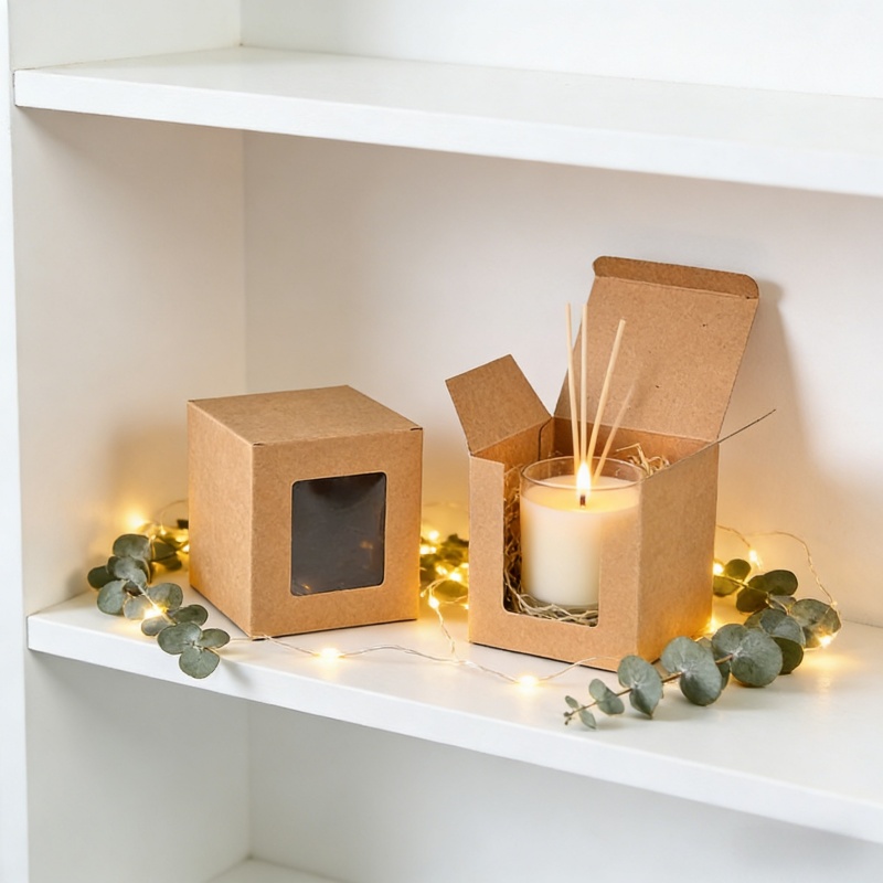 Boîtes en papier kraft brun av - Kraft Box Candle avis et prix